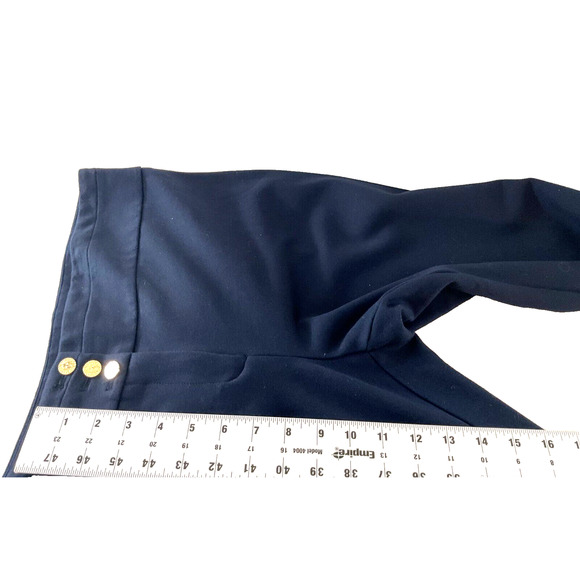 Anne Klein Navy Blue Pants Size 12 Tailored Flat Front Back Pocket Office Casual - Picture 5 of 10